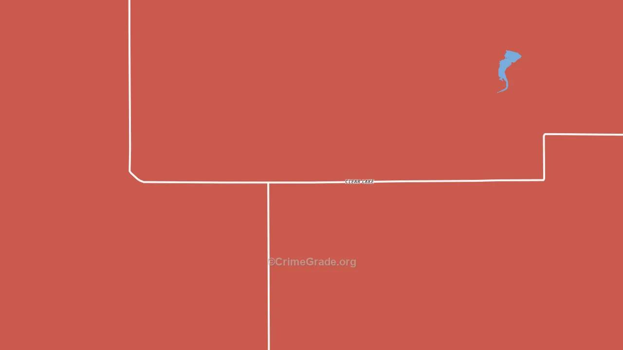 Clear Lake, OK Map of Arson Rates