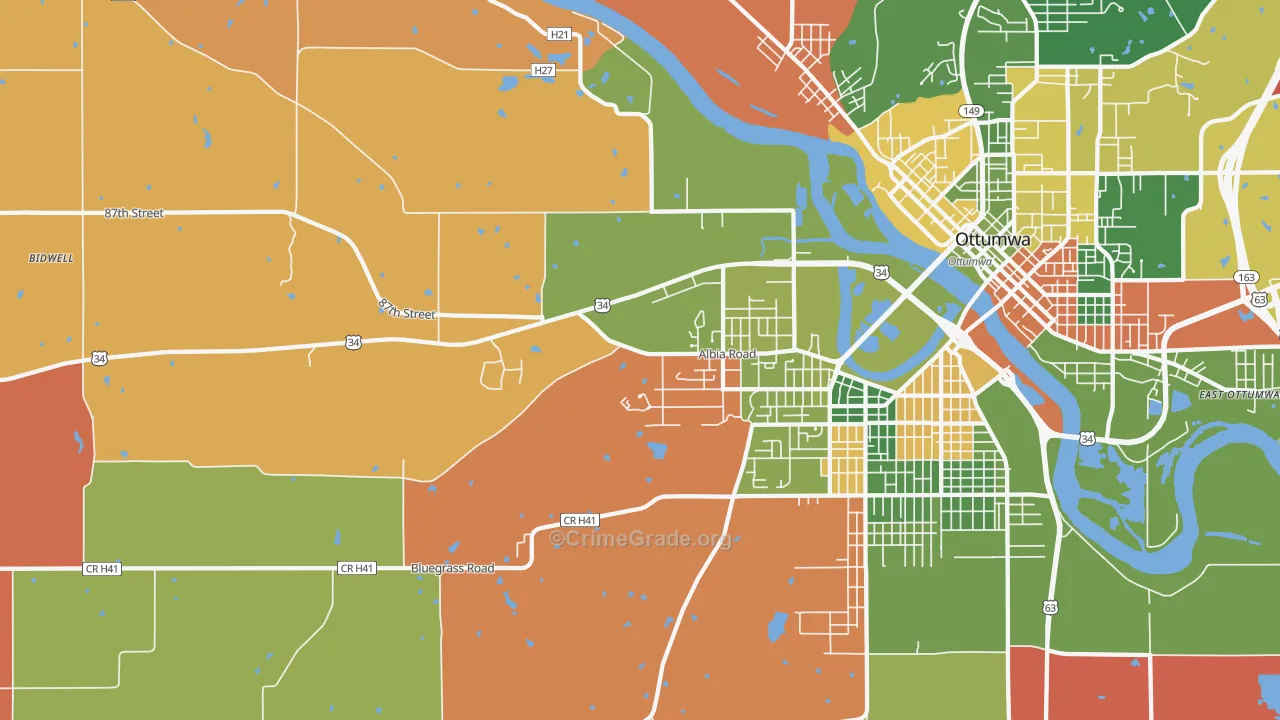 Cliffland, IA Map of Arson Rates