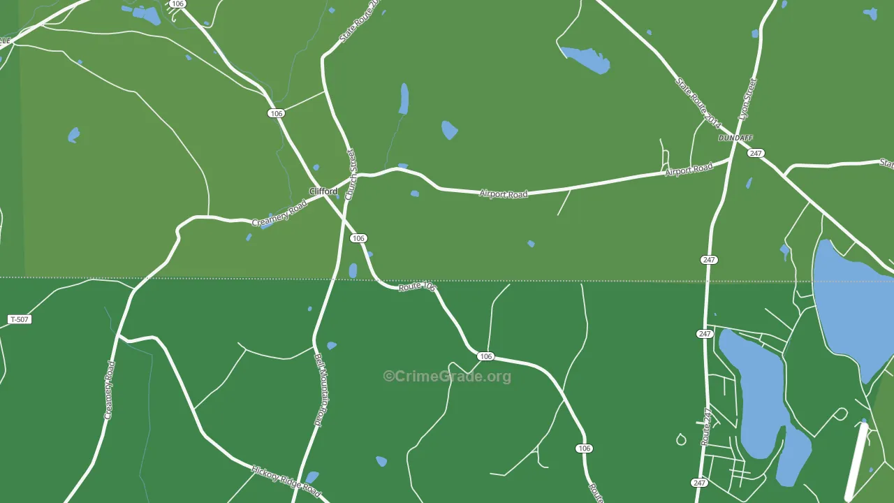Clifford, PA Map of Arson Rates