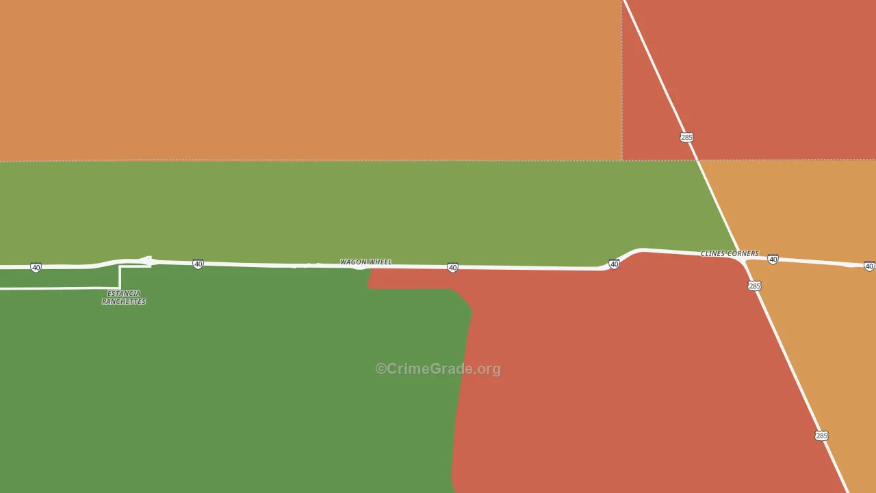 Clines Corners, NM Map of Arson Rates
