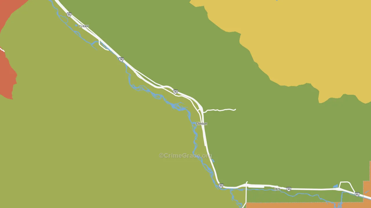 Clinton, MT Map of Arson Rates