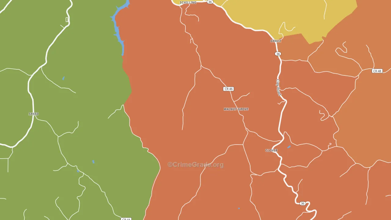 Clio, WV Map of Arson Rates