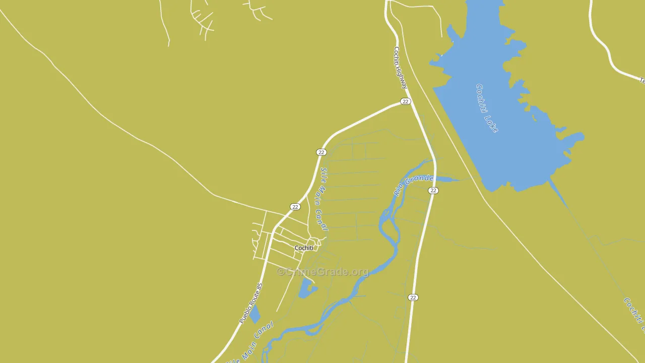 Cochiti, NM Map of Arson Rates