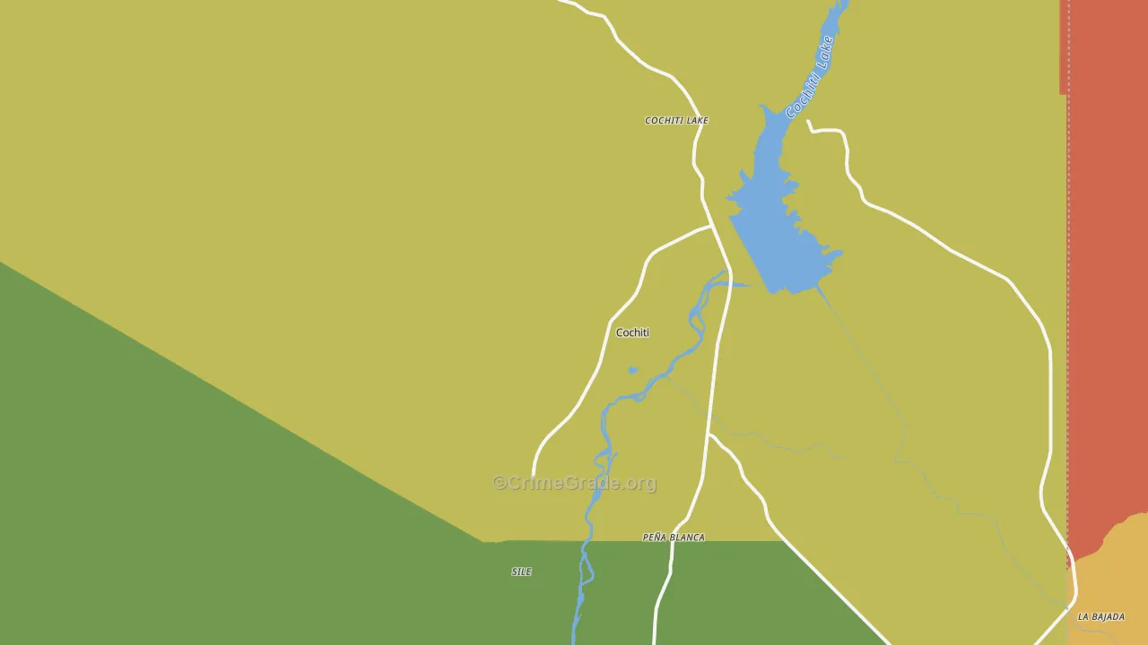 Cochiti Pueblo, NM Map of Arson Rates