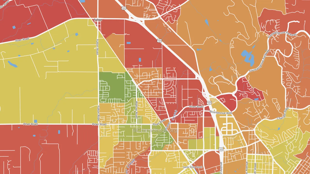 Coffey Park, Santa Rosa, CA Map of Arson Rates