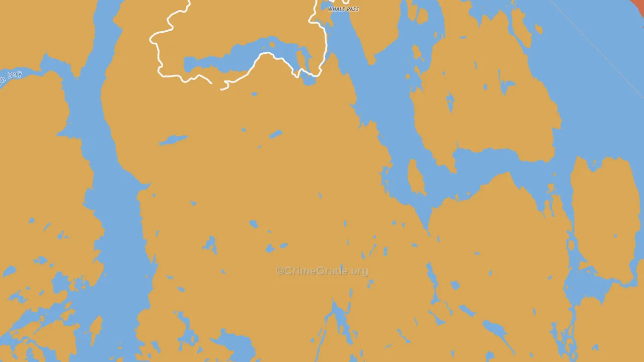 Coffman Cove, AK Map of Arson Rates