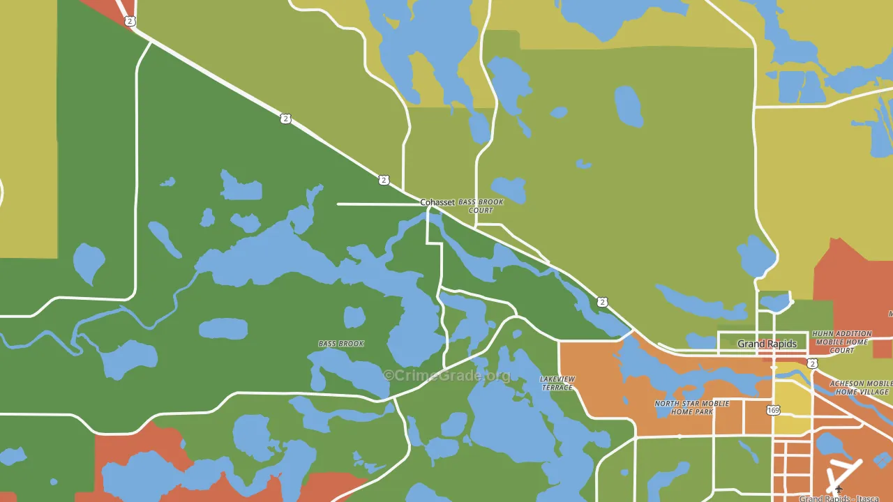 Cohasset, MN Map of Arson Rates