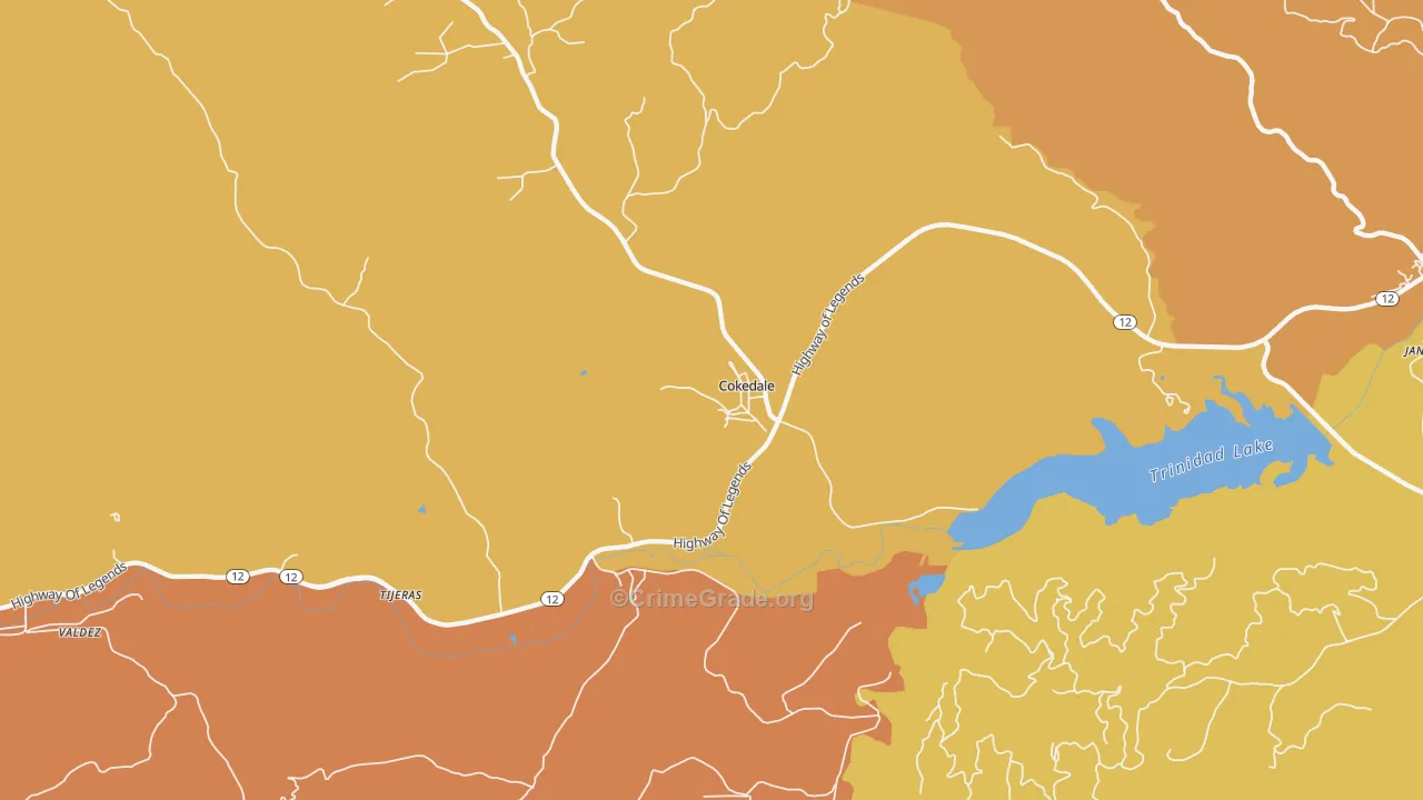 Cokedale, CO Map of Arson Rates
