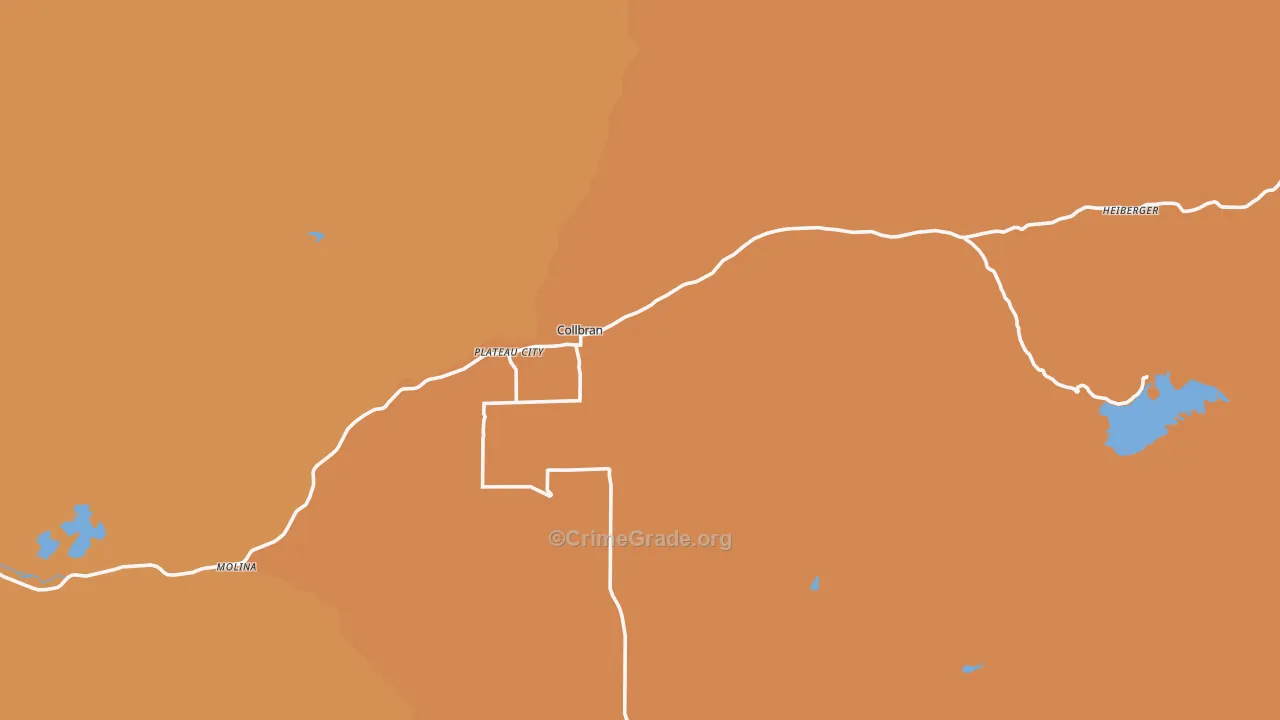 Collbran, CO Map of Arson Rates
