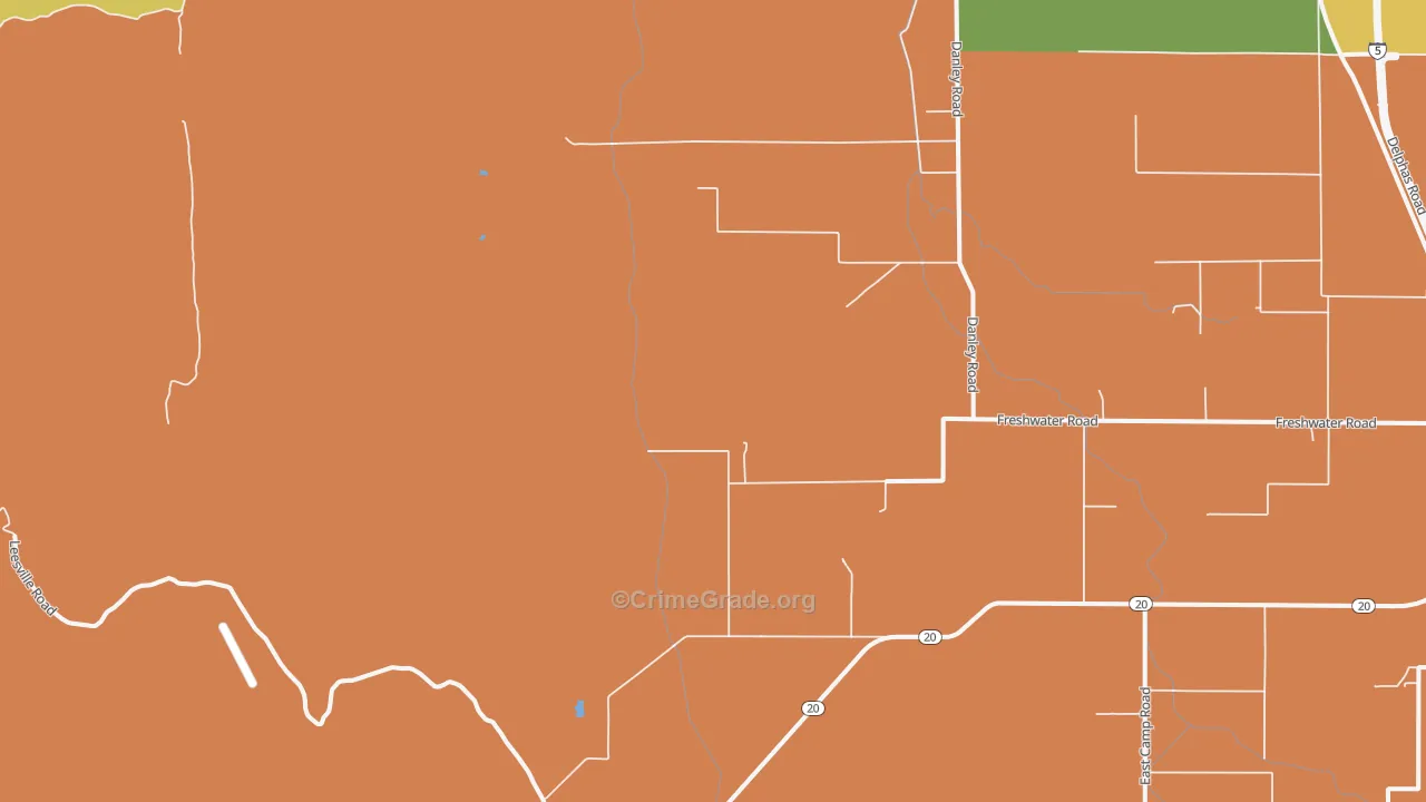 College City, CA Map of Arson Rates