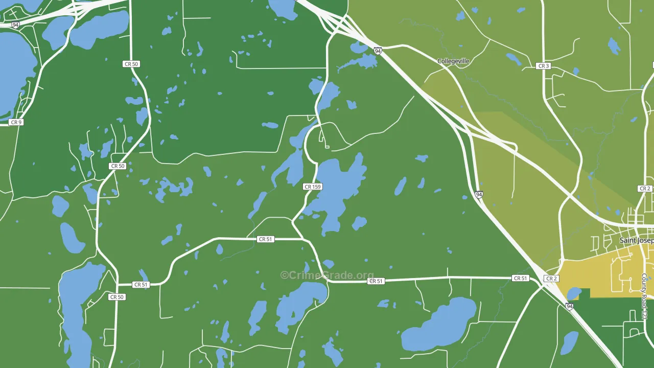 Collegeville, MN Map of Arson Rates