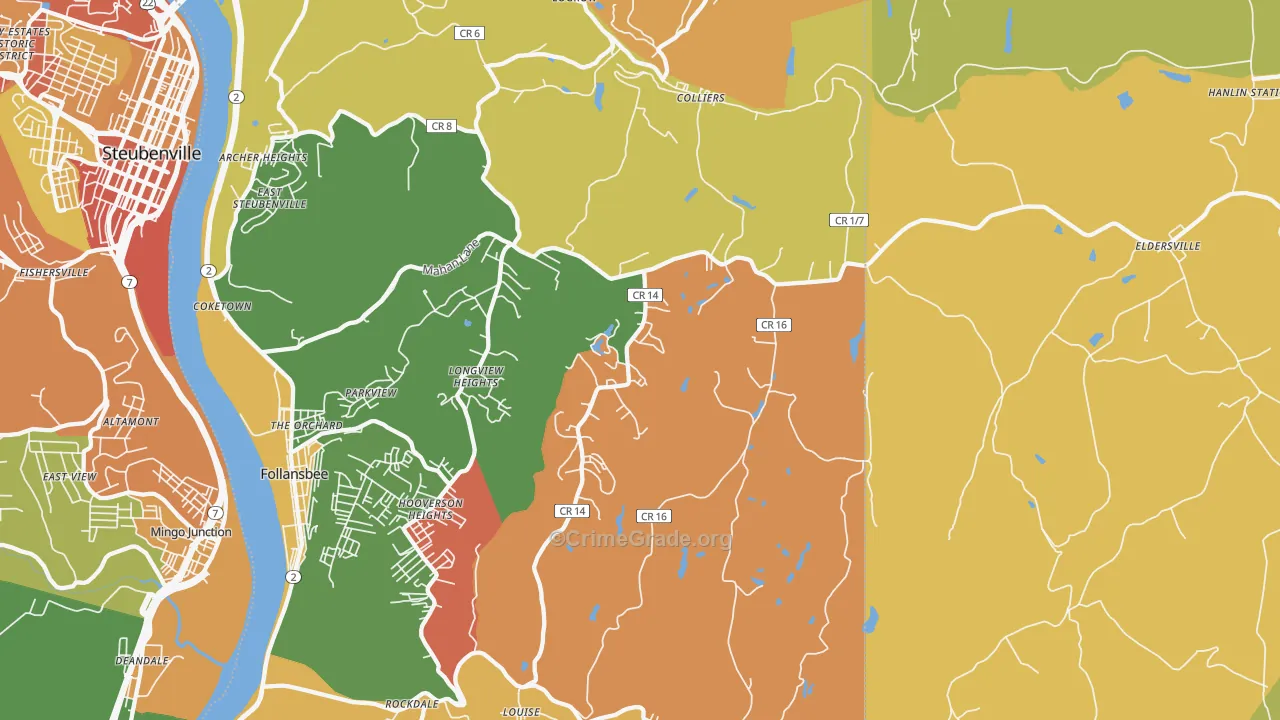 Colliers, WV Map of Arson Rates