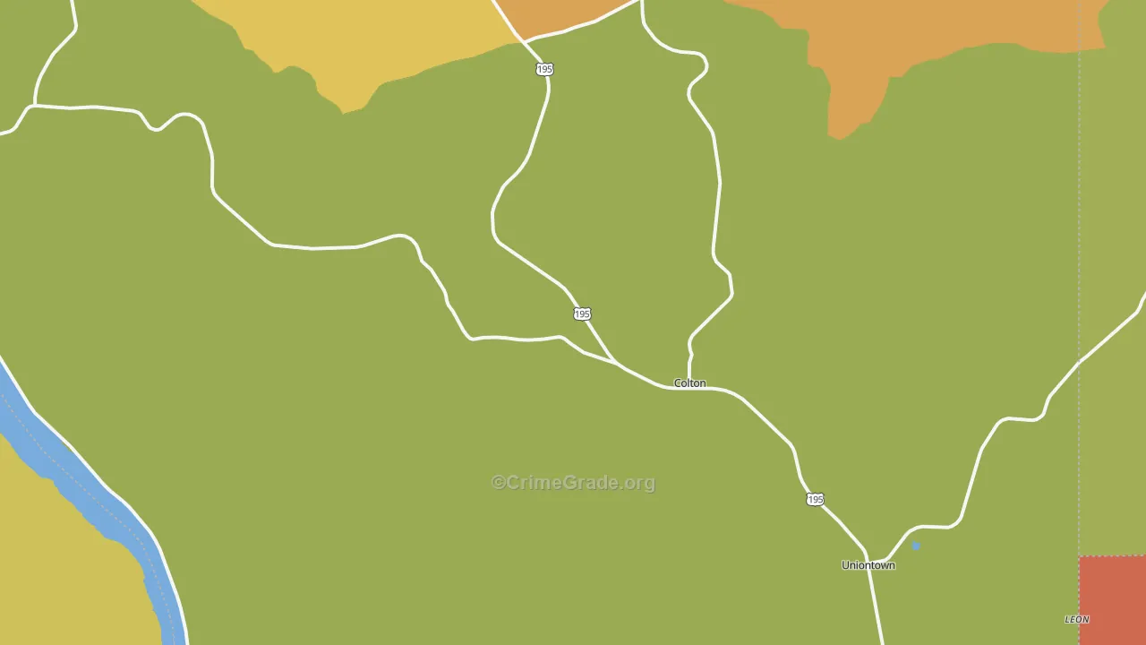 Colton, WA Map of Arson Rates