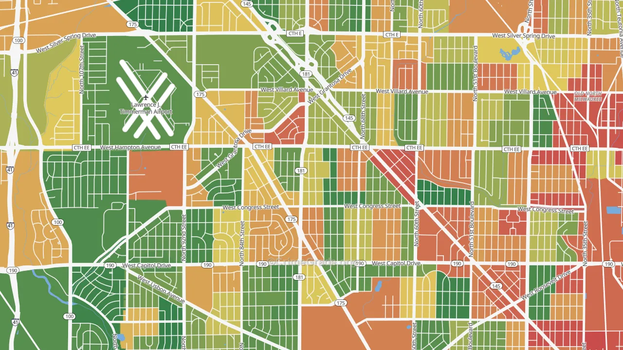 Columbus Park, Milwaukee, WI Map of Arson Rates