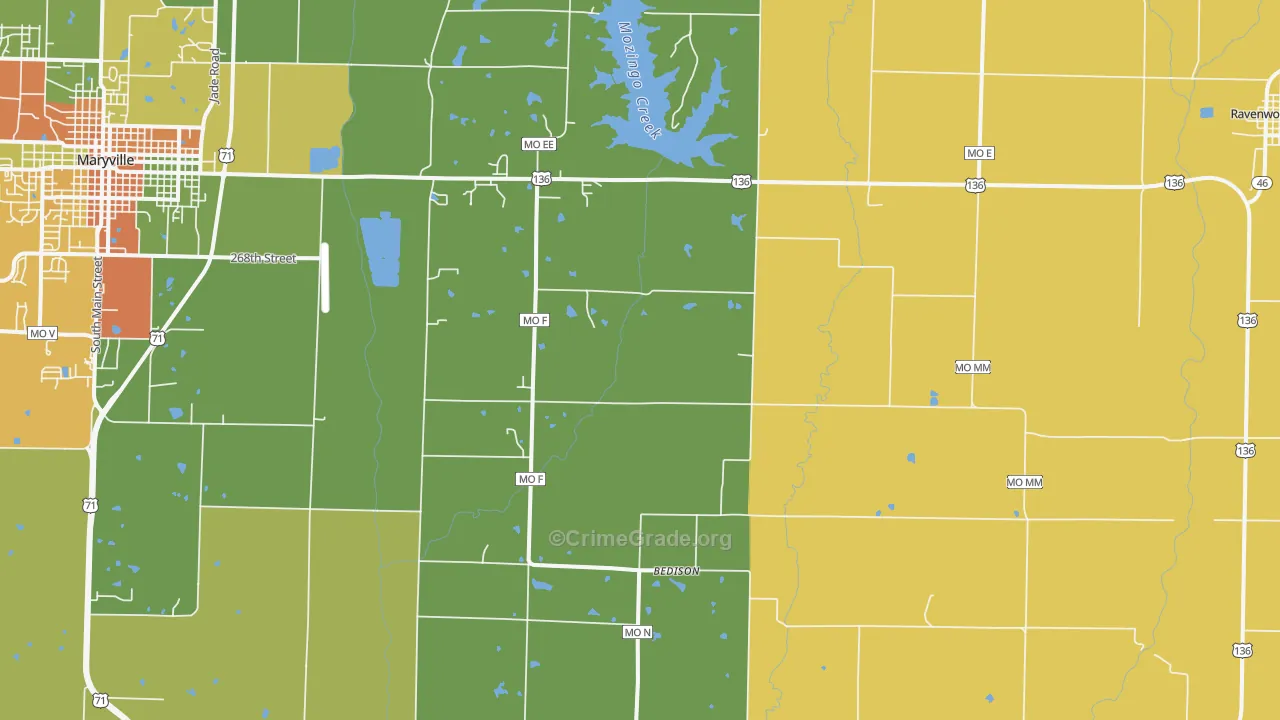 Conception Junction, MO Map of Arson Rates