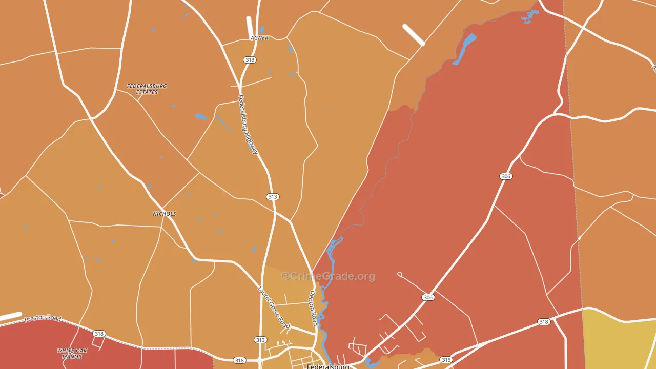 Concord, MD Map of Arson Rates