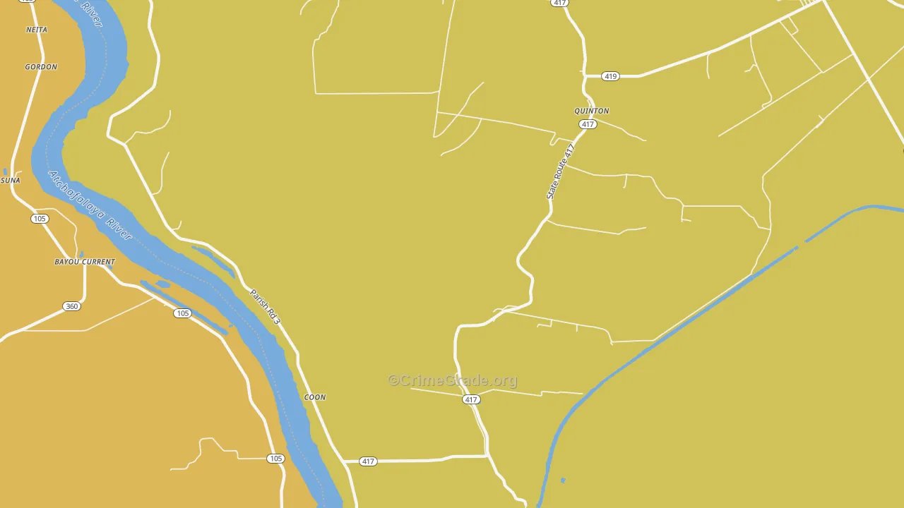 Coon, LA Map of Arson Rates