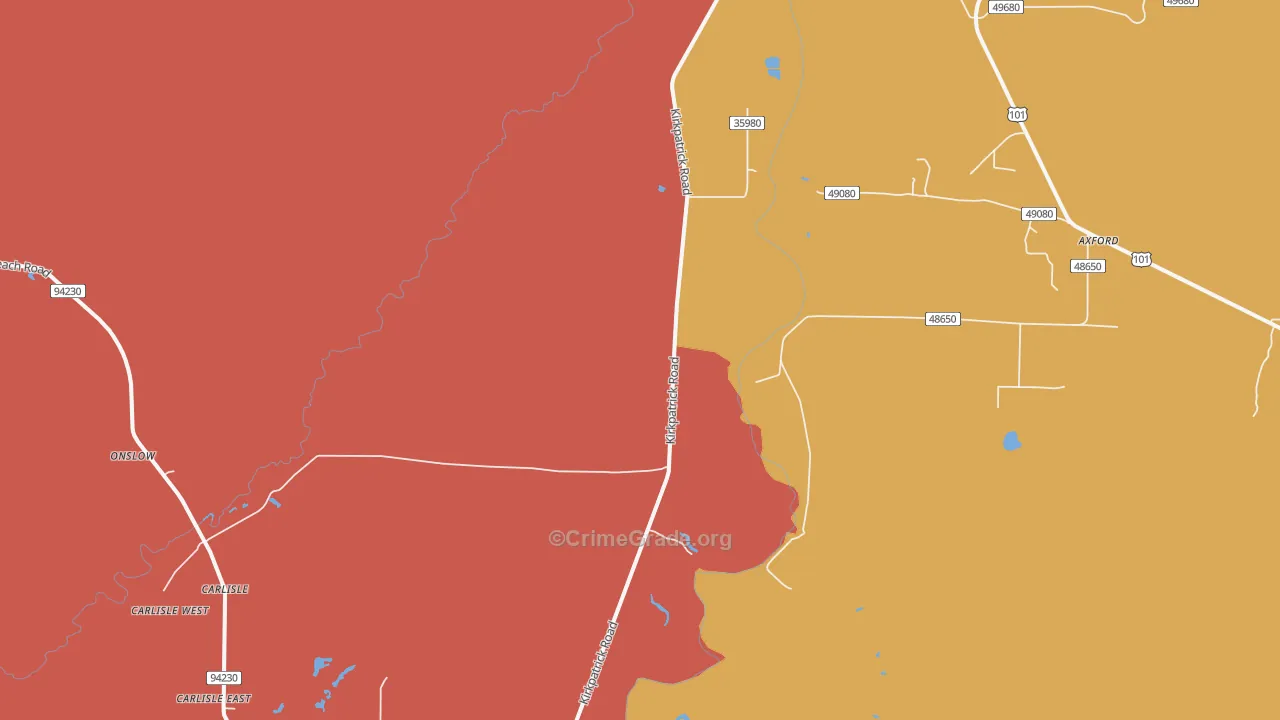Copalis Crossing, WA Map of Arson Rates