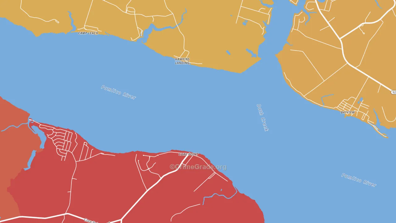 Core Point, NC Map of Arson Rates