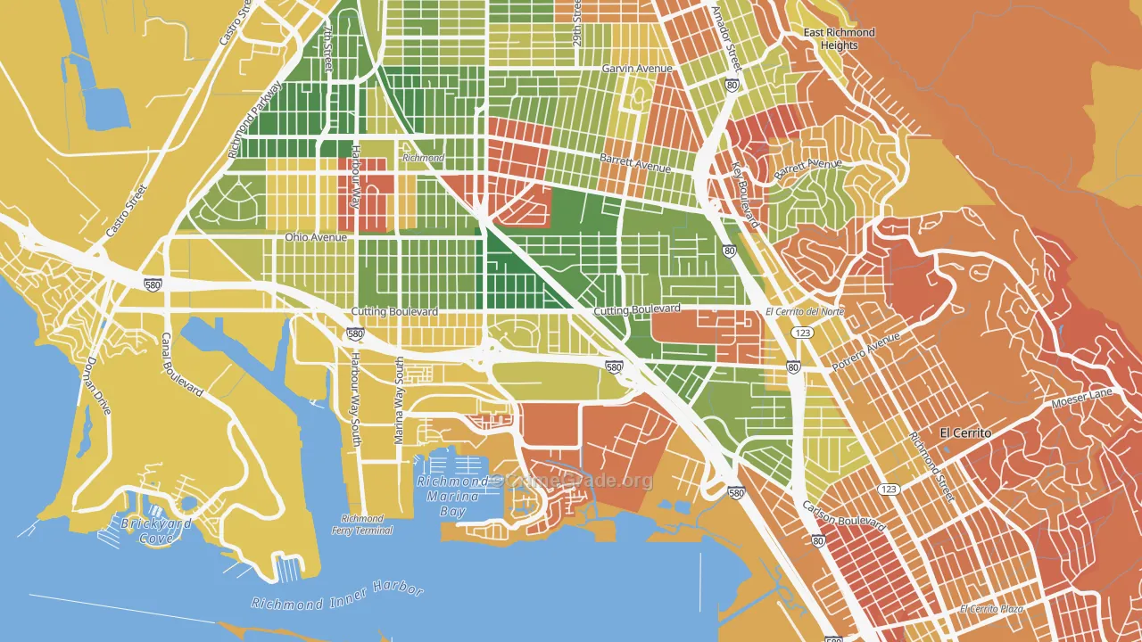 Cortez-Stege, Richmond, CA Map of Arson Rates
