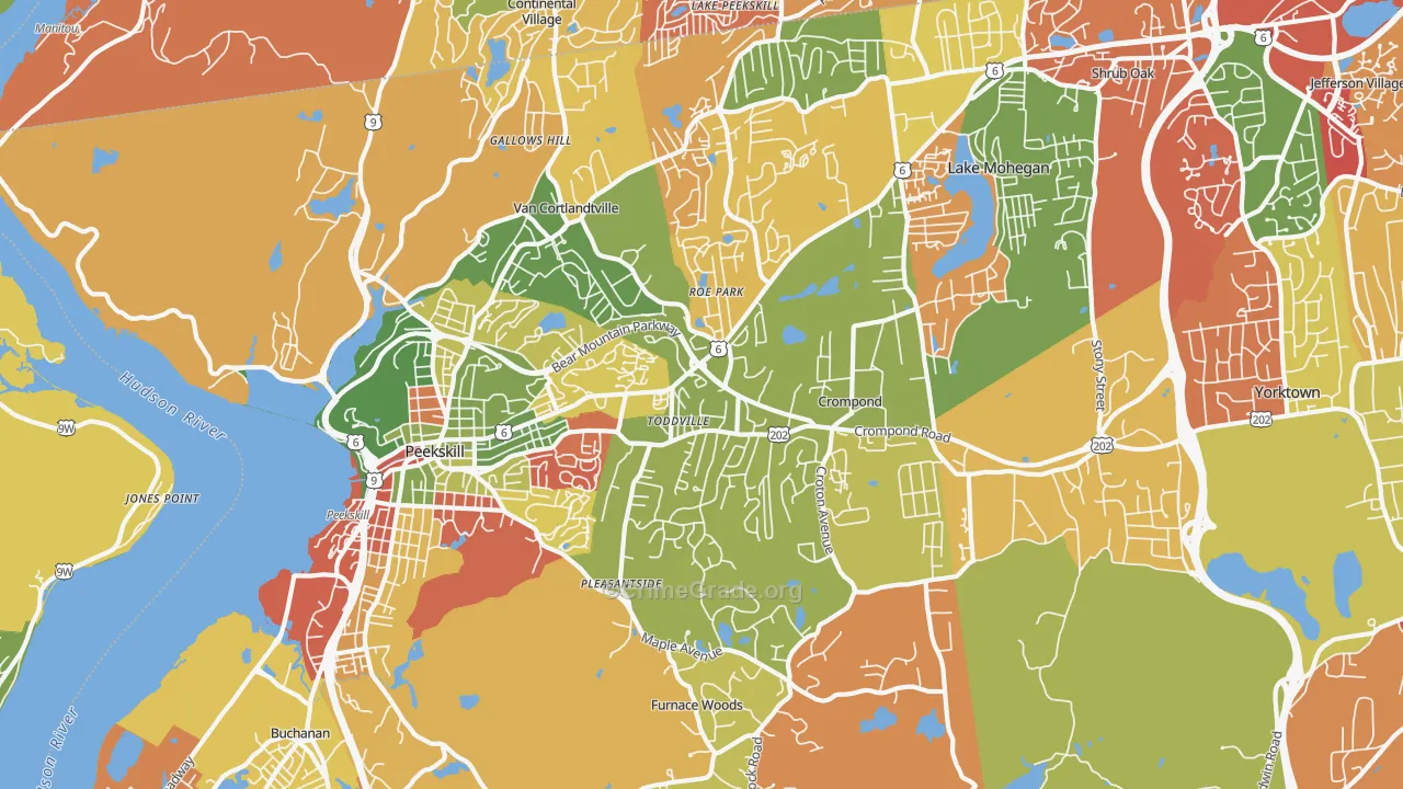 Cortlandt Manor, NY Map of Arson Rates