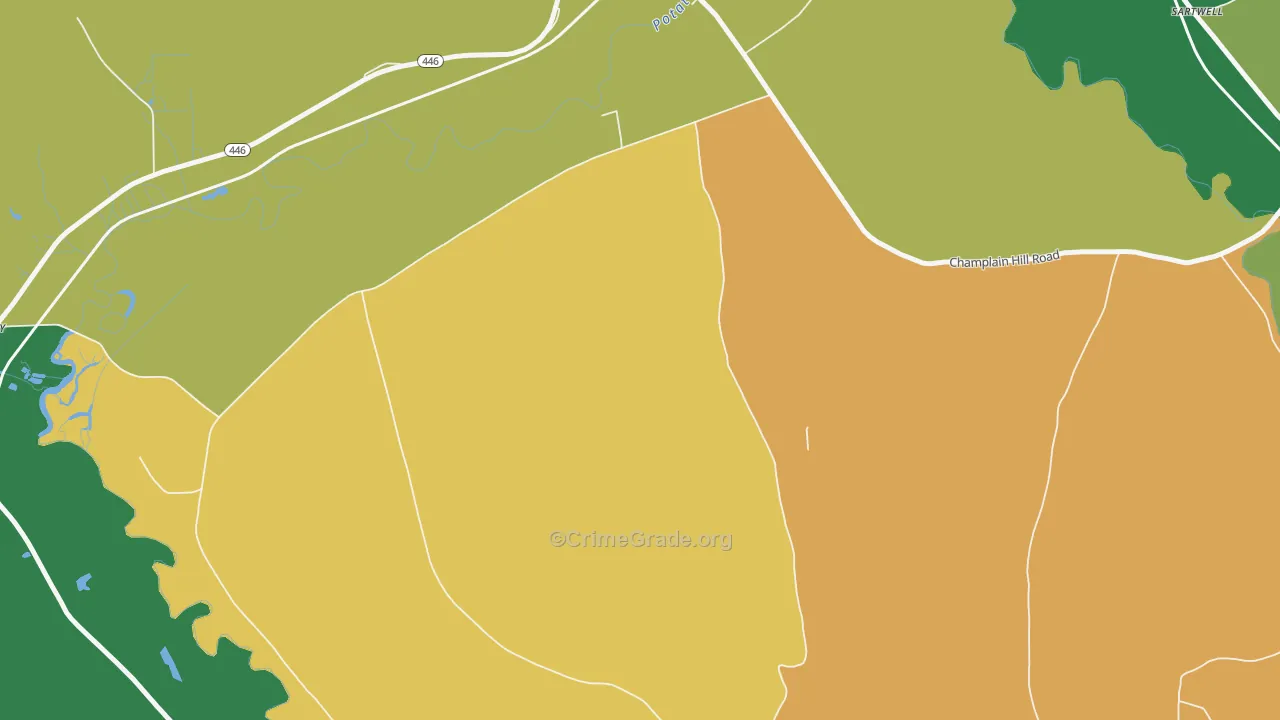 Coryville, PA Map of Arson Rates
