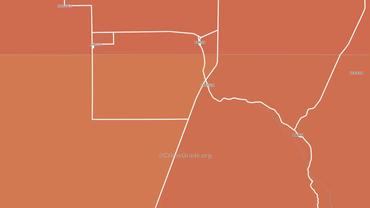 Costilla, NM Map of Arson Rates