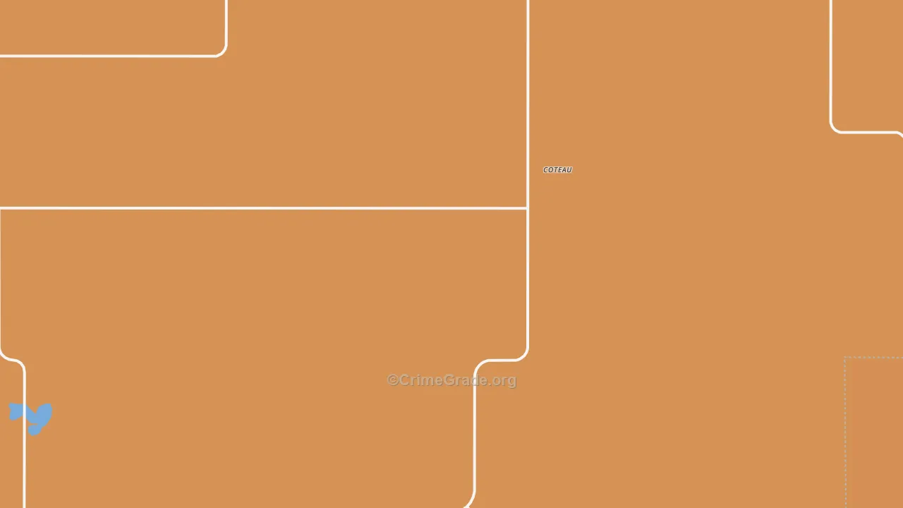 Coteau, ND Map of Arson Rates