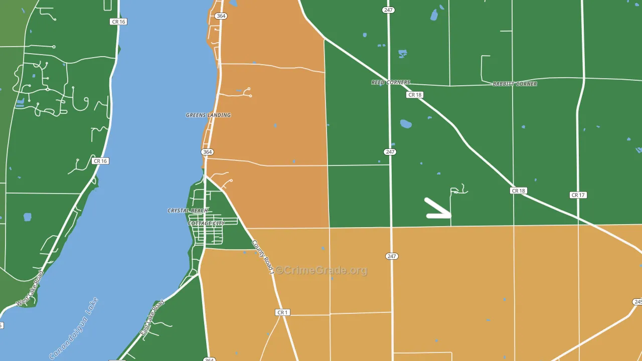 Cottage City, NY Map of Arson Rates
