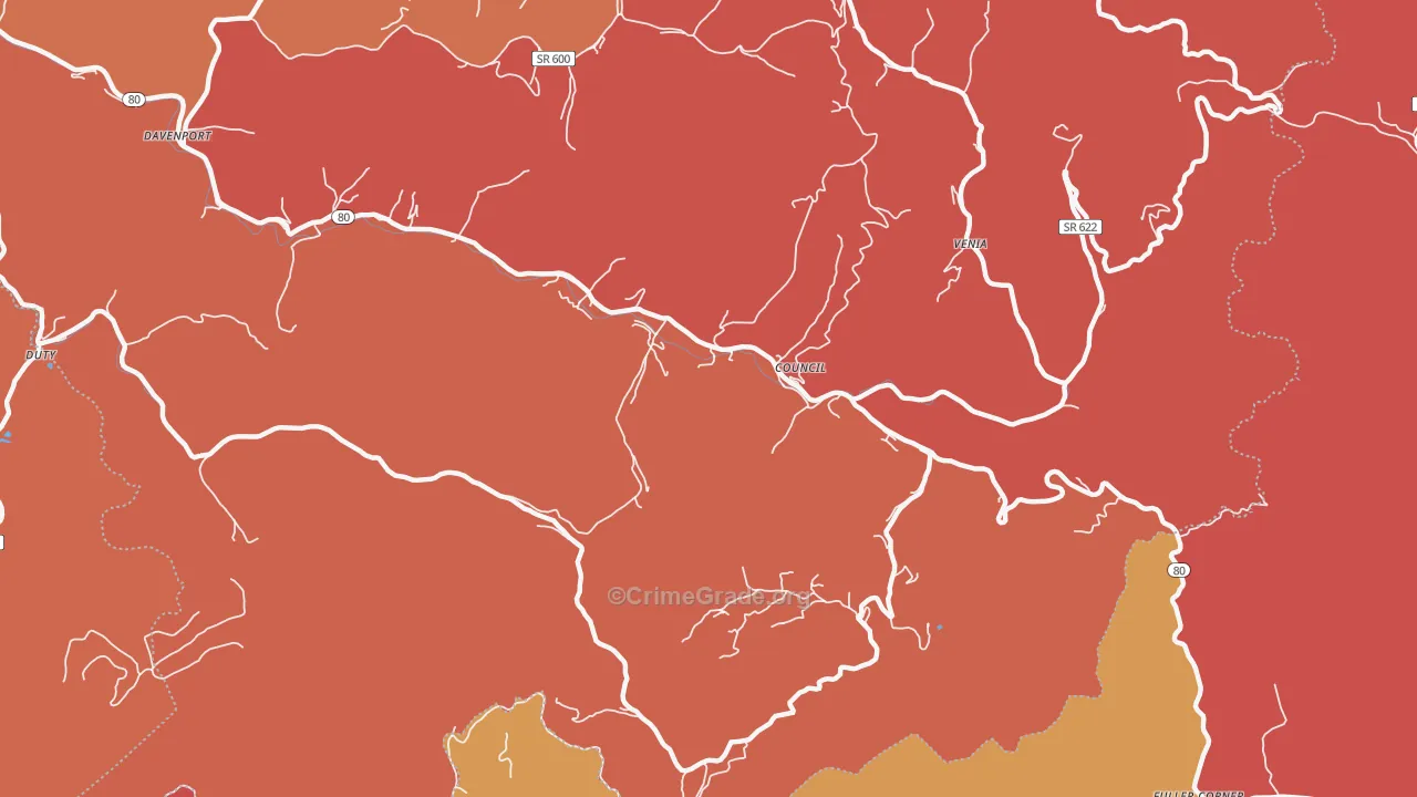 Council, VA Map of Arson Rates