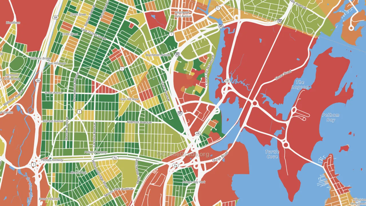Country Club, Bronx, NY Map of Arson Rates