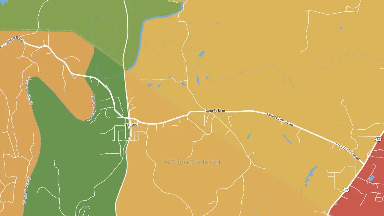County Line, AL Map of Arson Rates