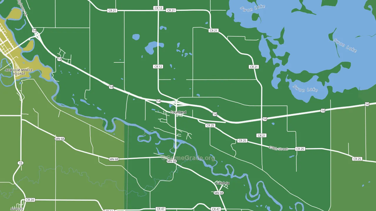 Courtland, MN Map of Arson Rates