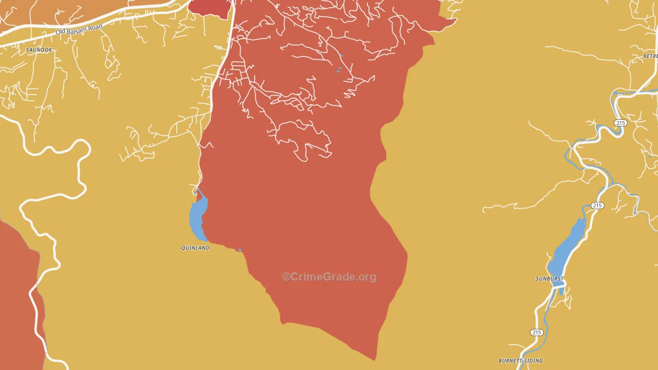 Cove Creek, NC Map of Arson Rates