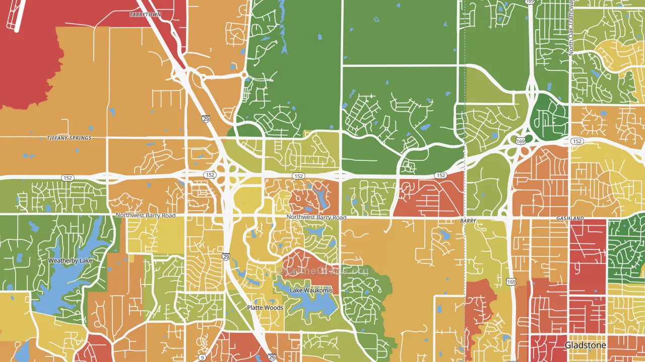 Coves North, Kansas City, MO Map of Arson Rates