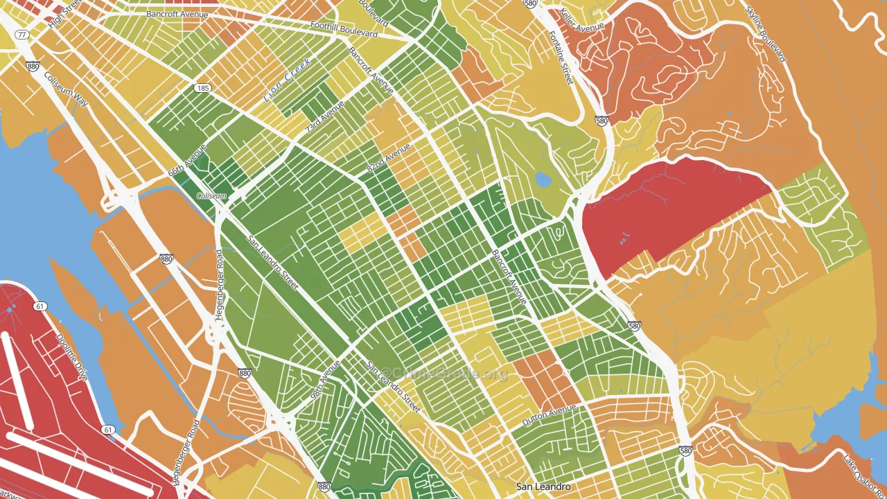 Cox, Oakland, CA Map of Arson Rates