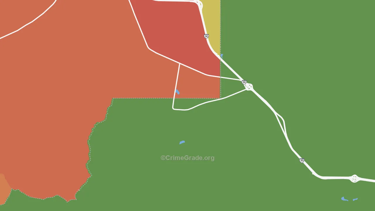 Crackerville, MT Map of Arson Rates