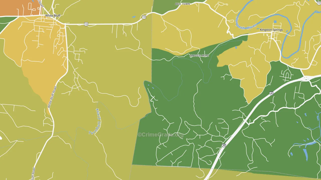 Craggie Hope, TN Map of Arson Rates