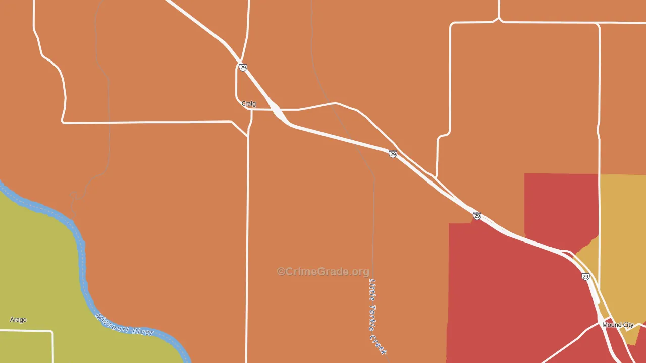 Craig, MO Map of Arson Rates