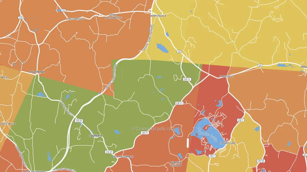 Craryville, NY Map of Arson Rates