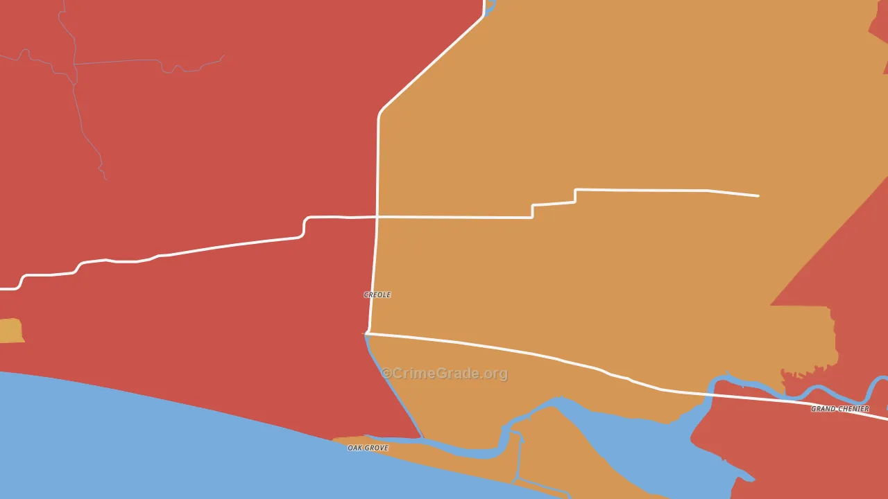 Creole, LA Map of Arson Rates