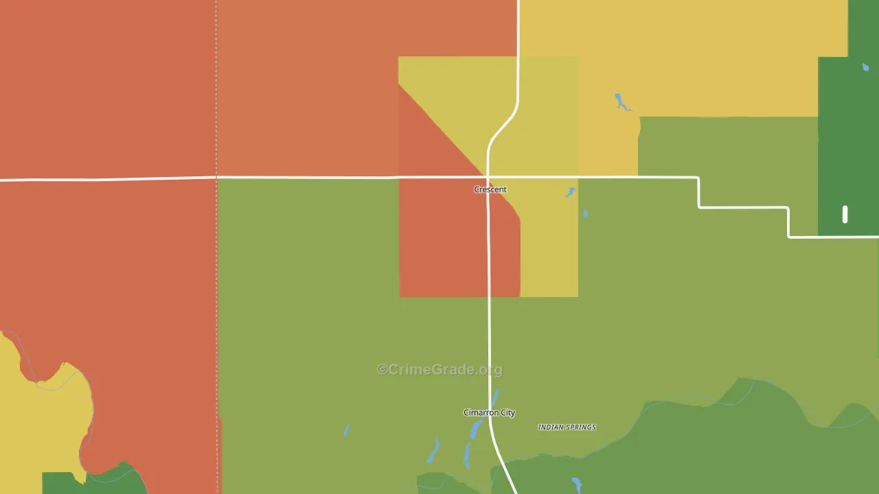 Crescent, OK Map of Arson Rates