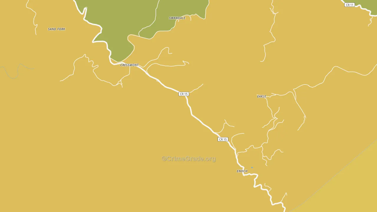 Cressmont, WV Map of Arson Rates