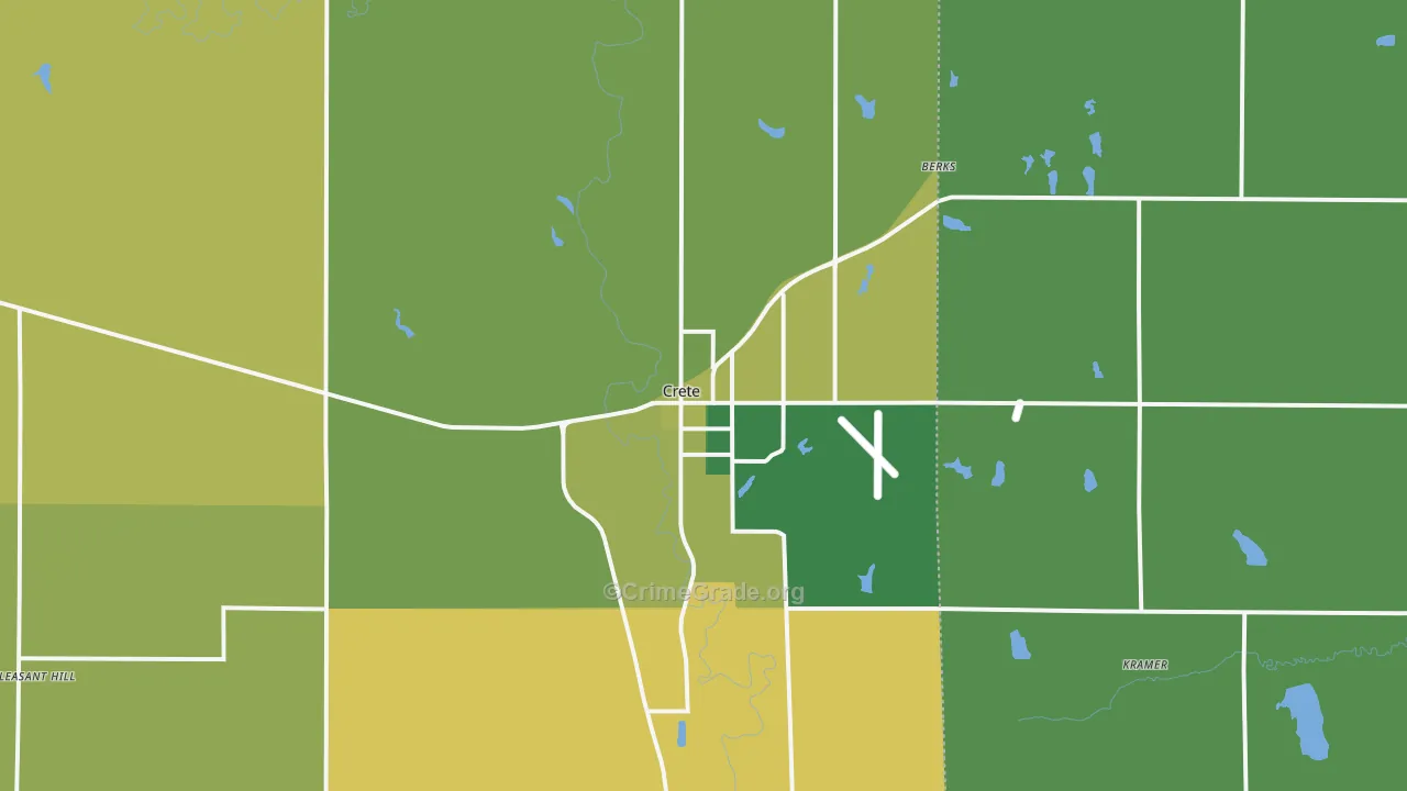 Crete, NE Map of Arson Rates