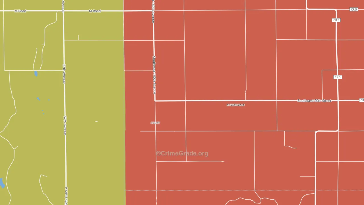Croft, KS Map of Arson Rates