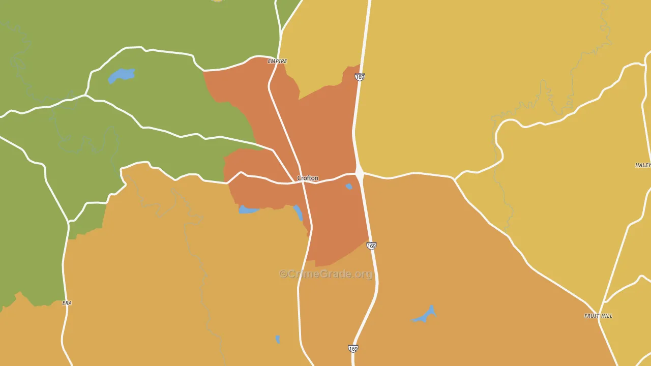 Crofton, KY Map of Arson Rates