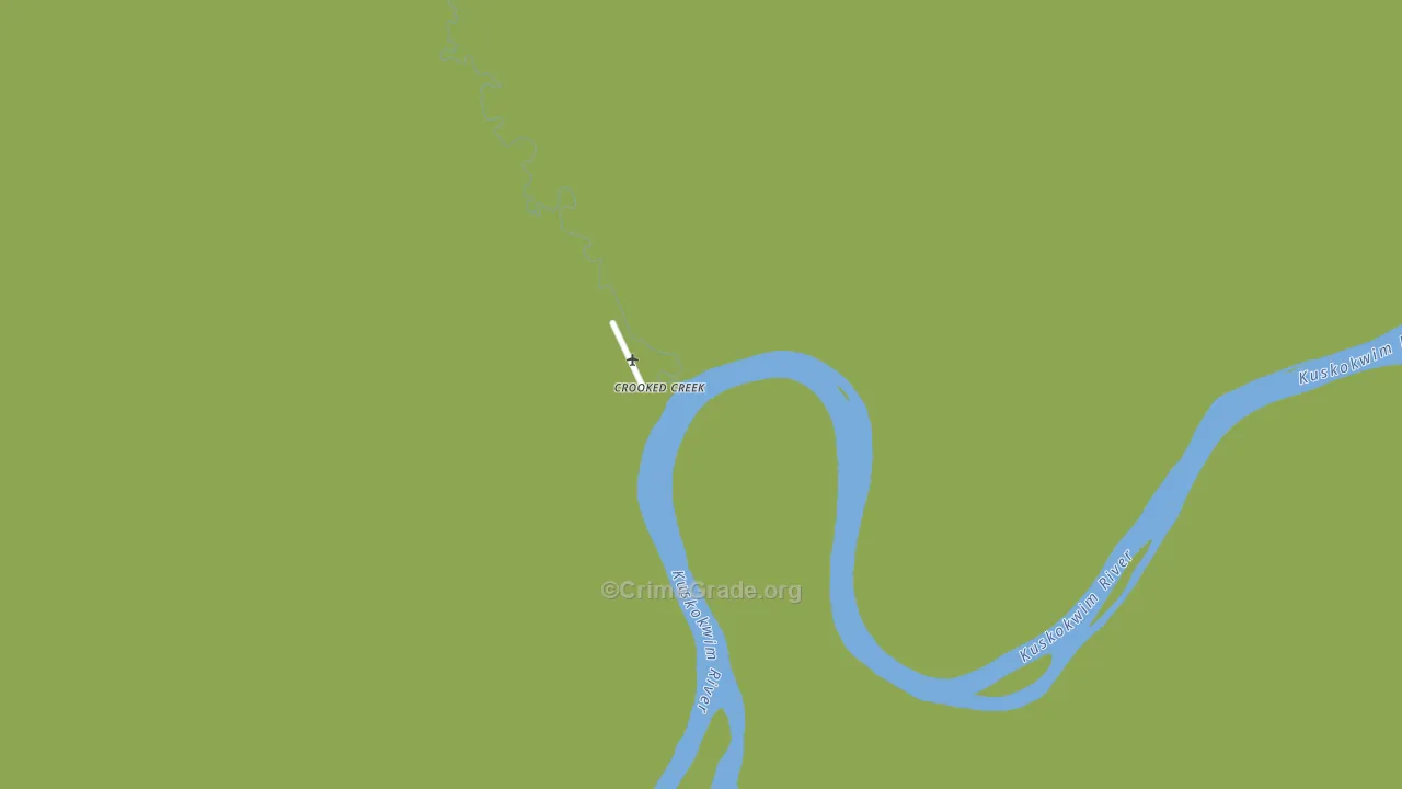 Crooked Creek, AK Map of Arson Rates