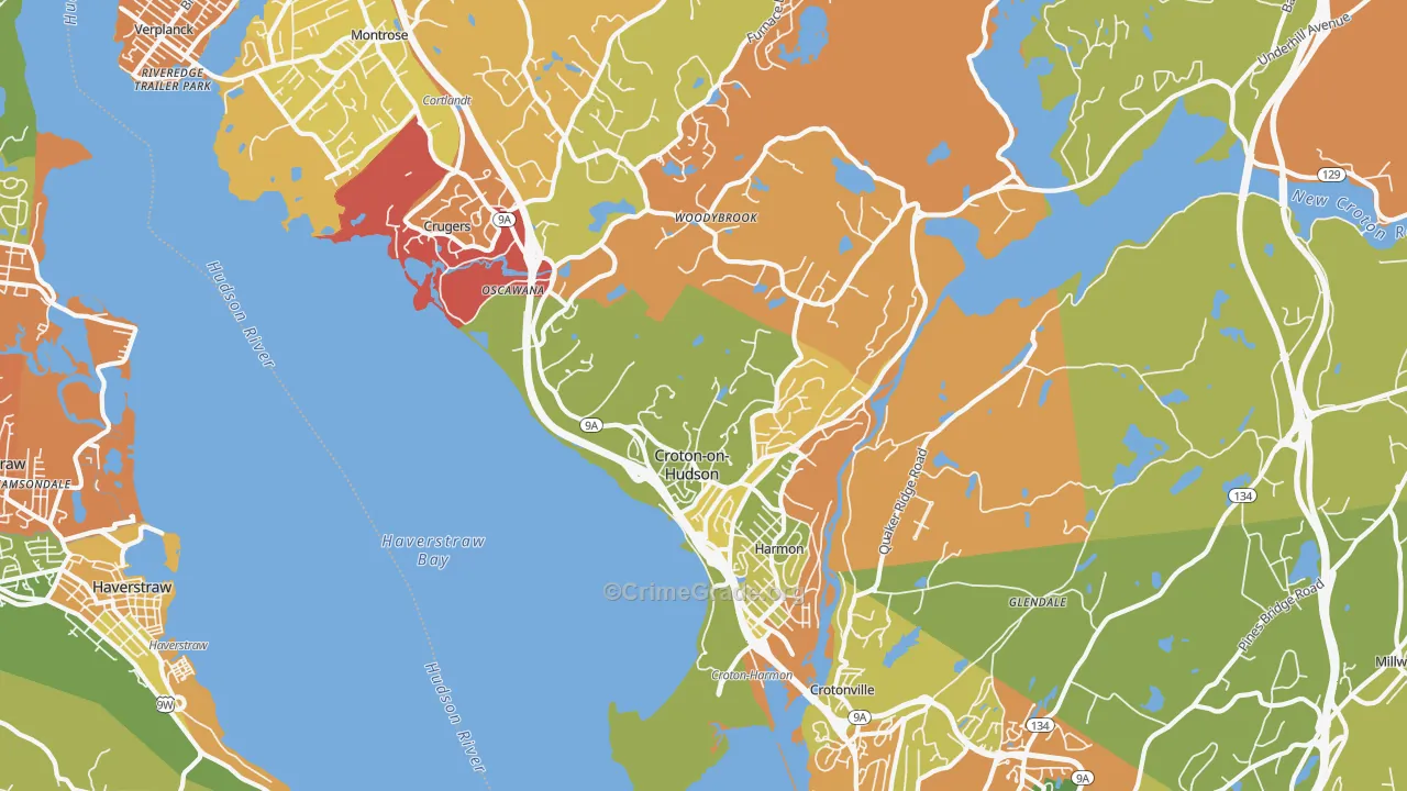 Croton On Hudson, NY Map of Arson Rates