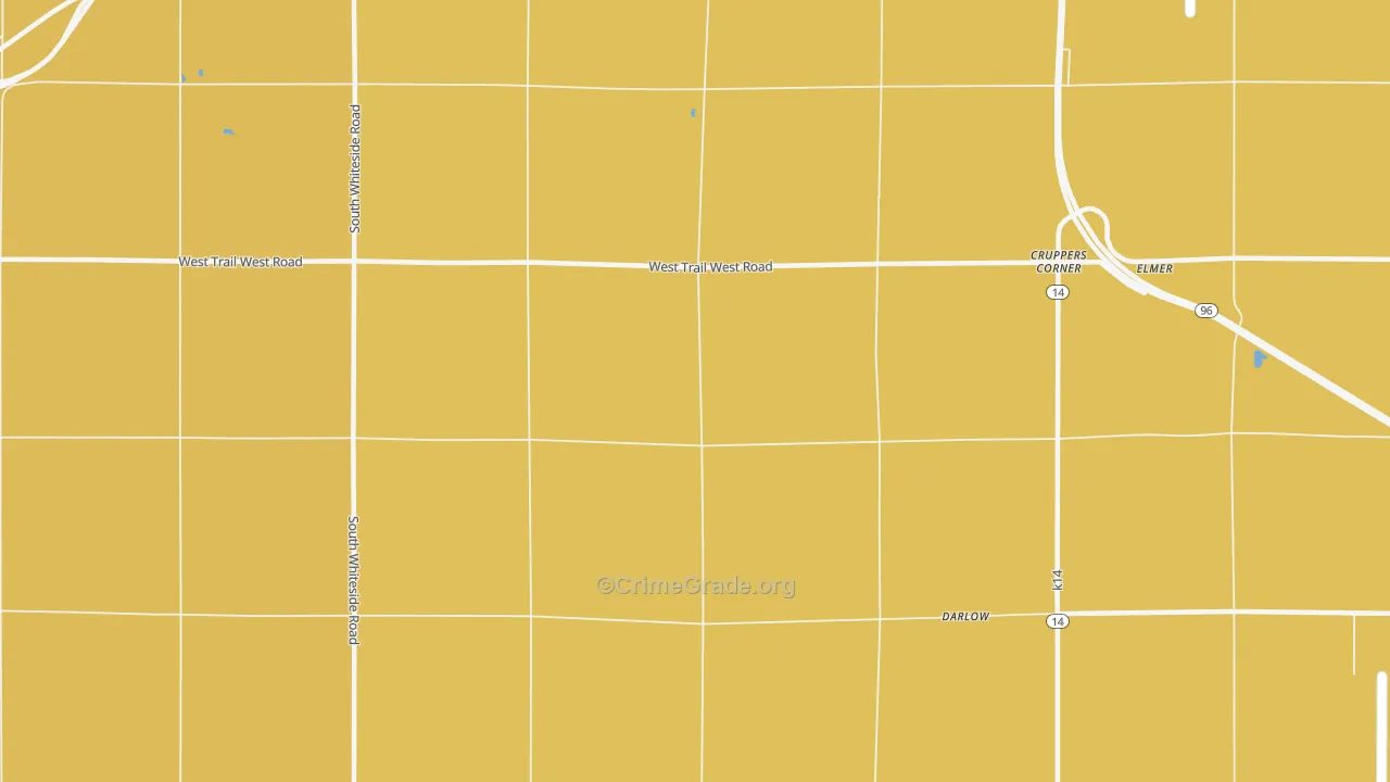 Cruppers Corner, KS Map of Arson Rates