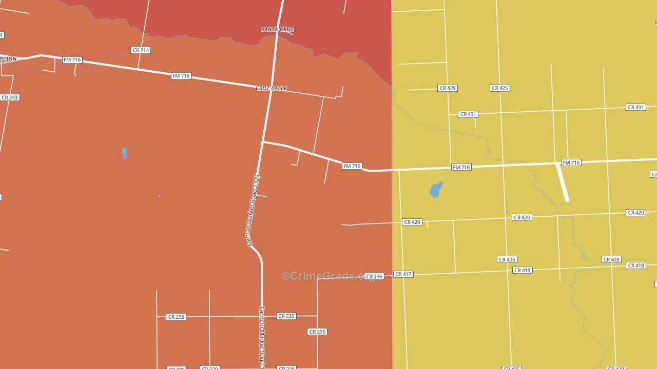 Cruz Calle, TX Map of Arson Rates